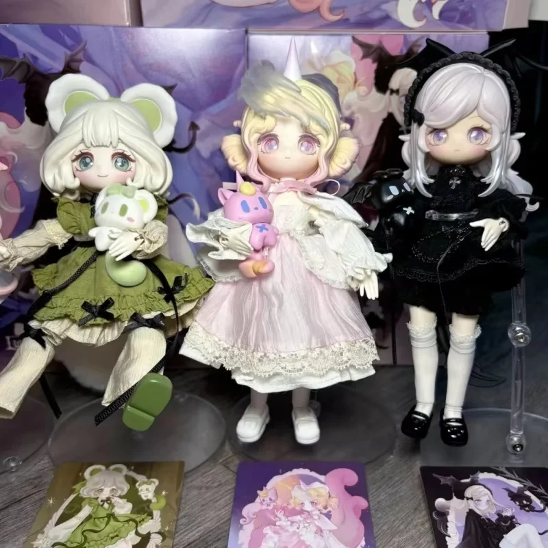 Anime genuíno a luluelf história série 1/12 bjd caixa cega kawaii figura 12 pontos bjd boneca móvel coleção brinquedo estatueta presente