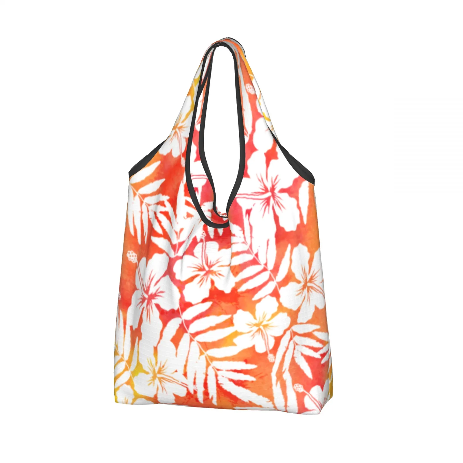 

Hibiscus многоразовые продуктовые сумки большая сумка для женщин повседневная сумка через плечо складная большая сумка для покупок