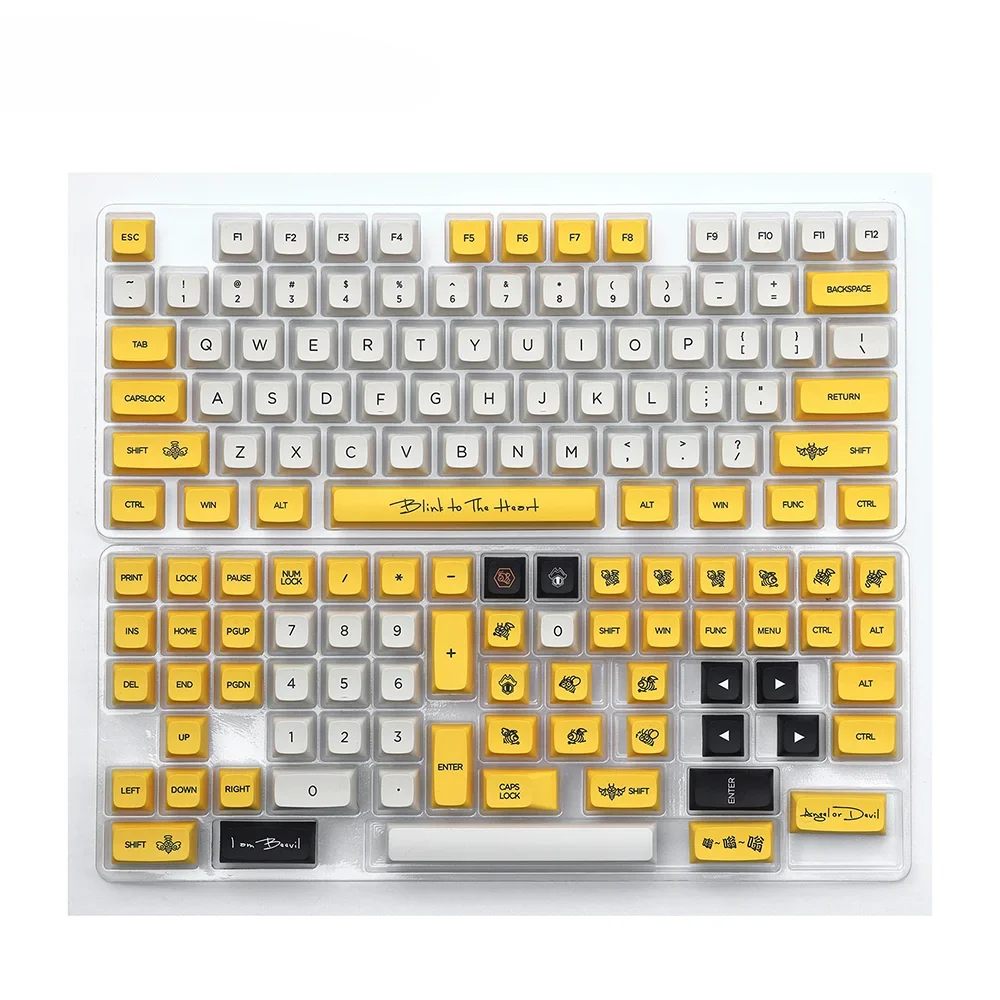 

Механическая клавиатура XDA с сублимационной краской на заказ для двойного профиля Shot Gaming MX 2, набор колпачков для ключей Honey Bee из ПБТ