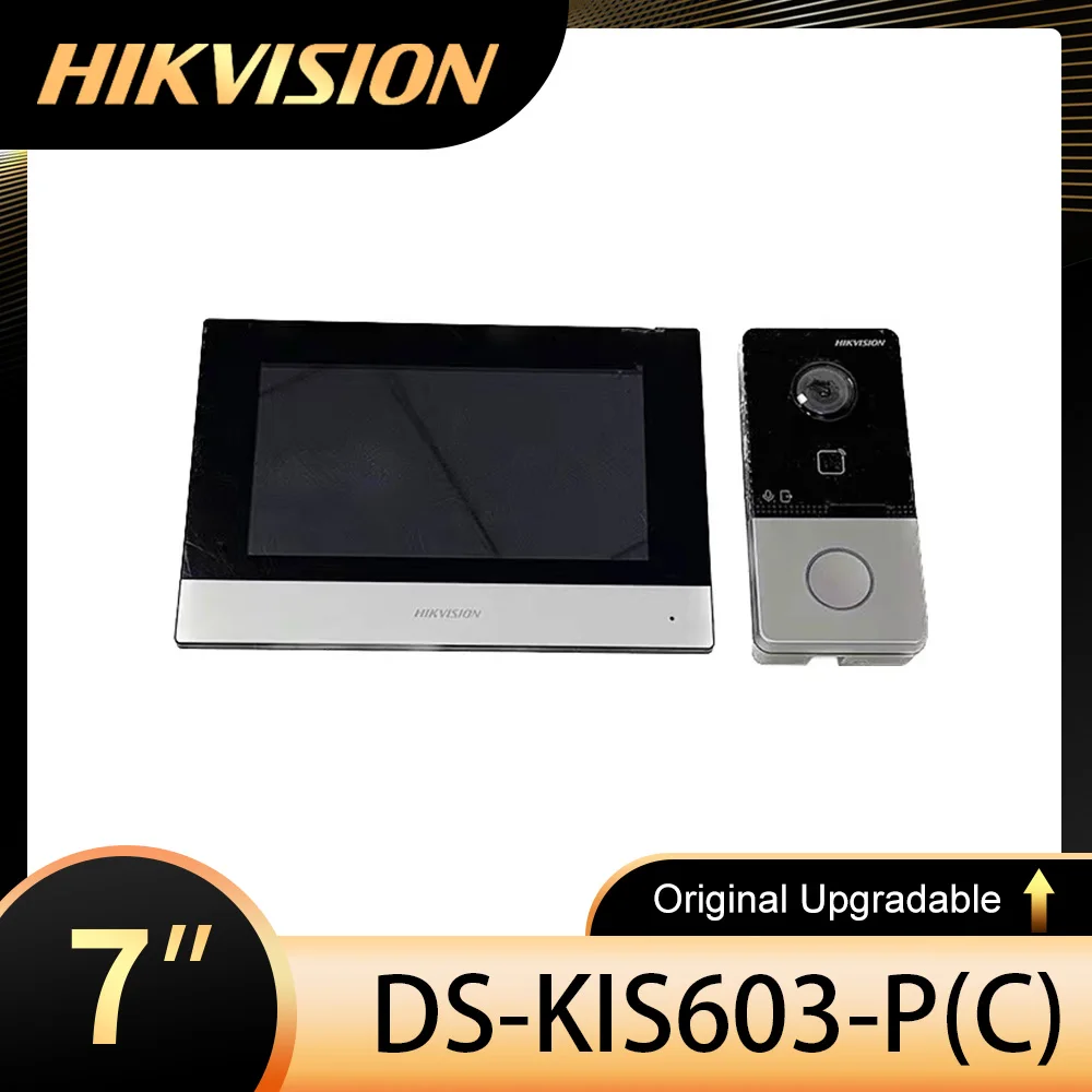 Hikvision DS-KIS603-P(C) Video Intercom Kit DS-KV6113-WPE1(C) and DS-KH6320-WTE1 Standard POE Doorbell Door Station WIFI Monitor