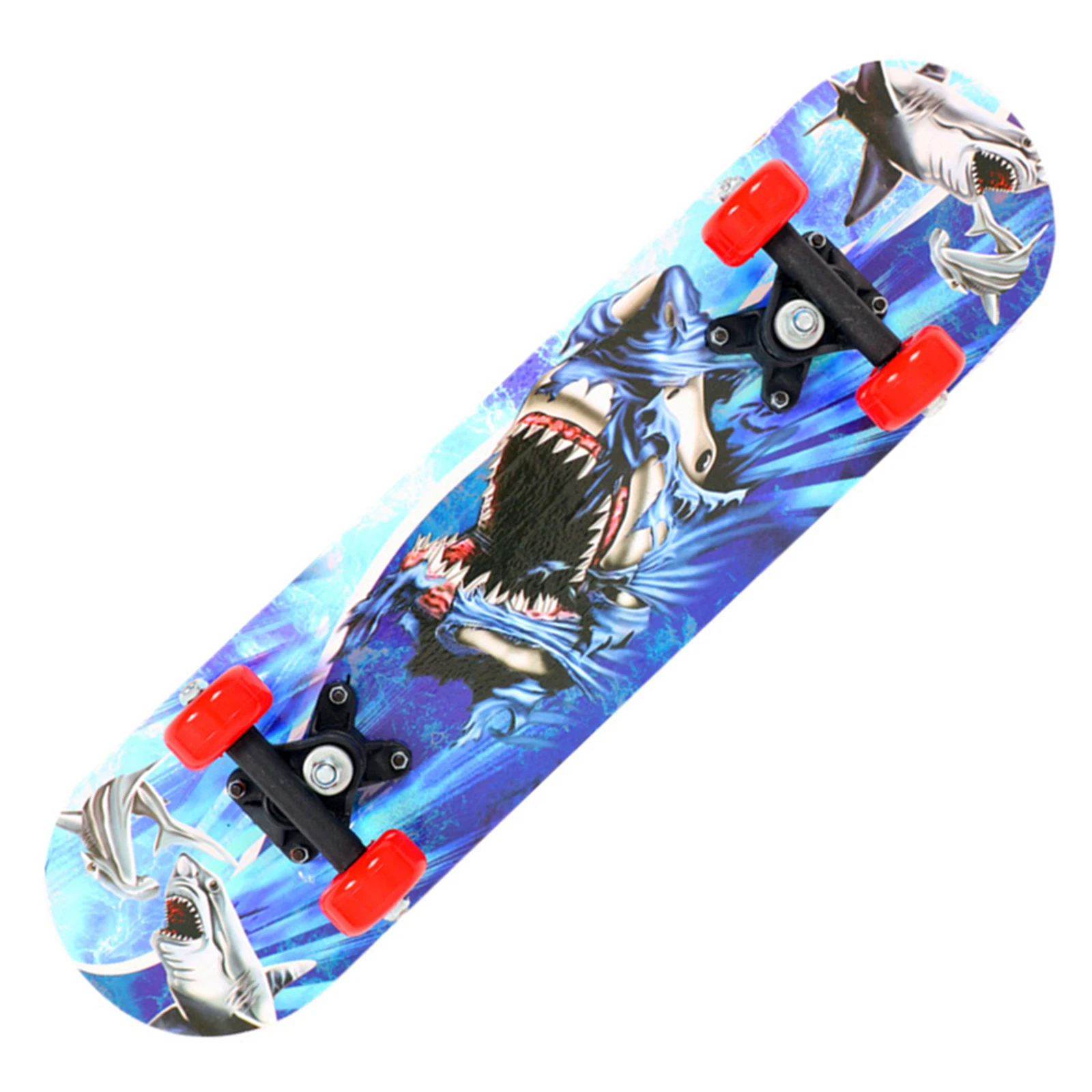 Allrad-Doppelwippen-Skateboard mit Doppelseiten-Cartoon-Muster fรผr Kinder