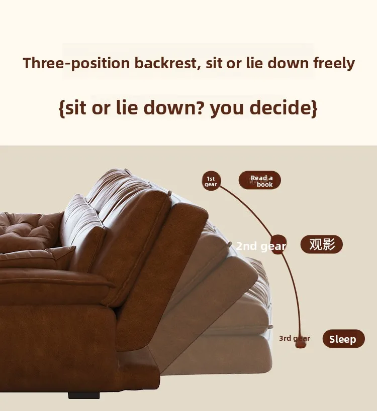 DSA  furniture sailing sofa bed retro multi-functional foldable dual-purpose small apartment living room sofa view 5
