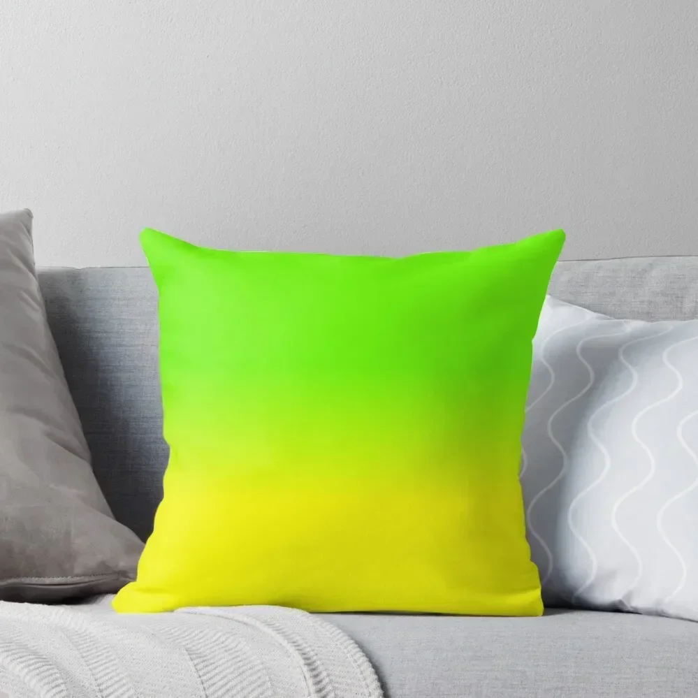 

Neon Green and Neon Yellow Ombré Shade Color Fade Throw Pillow Sofa Cushions Covers Decorative pillow case pillow