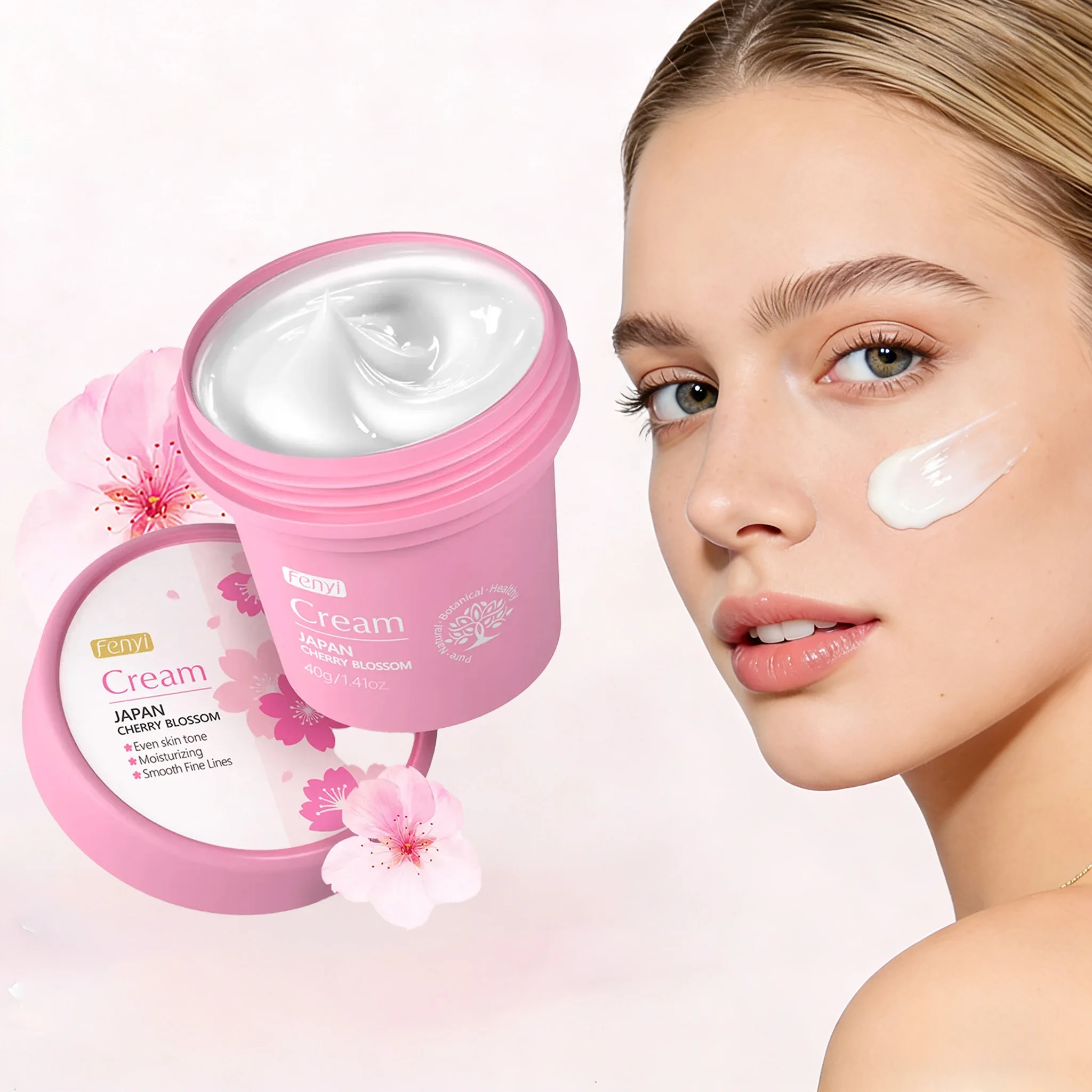Japan Cherry Blossom Face Cream 40g Moisturizing Smoothes Dry Fine Lines Visibly Evens Skin Complexion Daily Facial Skin Care