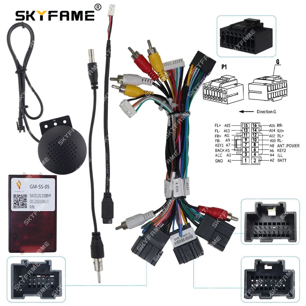 SKYFAME รถสายไฟอะแดปเตอร์ Canbus สำหรับ GMC Yukon Acadia Chevy Tahoe Chevrolet Enclave Silverado Suburban GM-SS-05