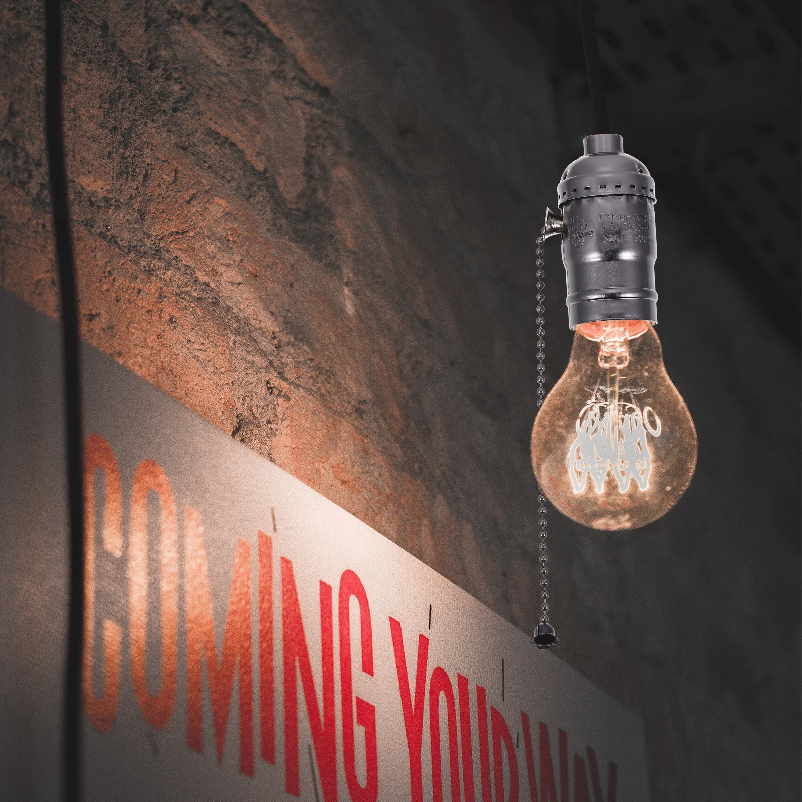 

E27 Vintage Lamp Holder Aluminum Durable Light Socket Retro Style Suitable for Home Dining Room Restaurant Pendant Light Holder