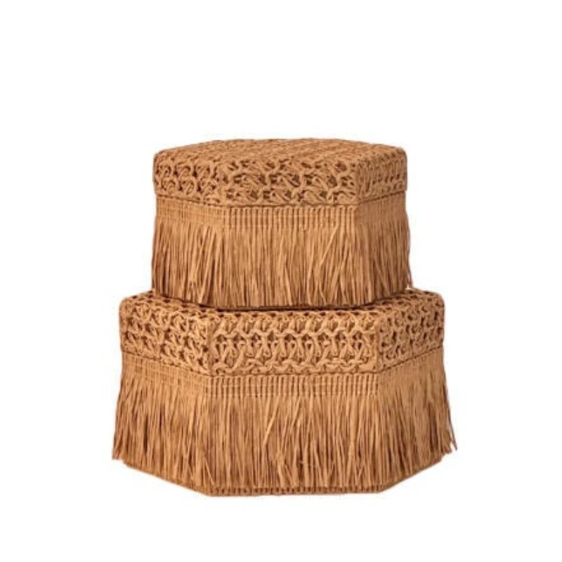 Tassel jewelry box ornaments desktop entrance home display storage box