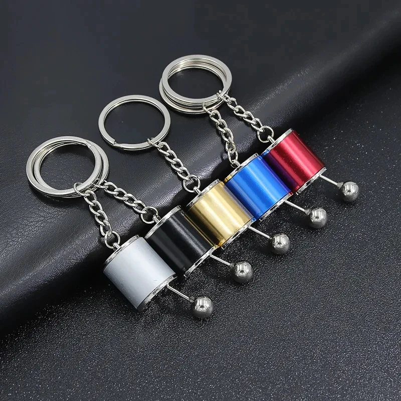 Creative car 6 Speed Gearbox Gear head Keychain Manual Transmission Gear Shift Key Ring Car Refitting Metal Pendant keychain ﻿