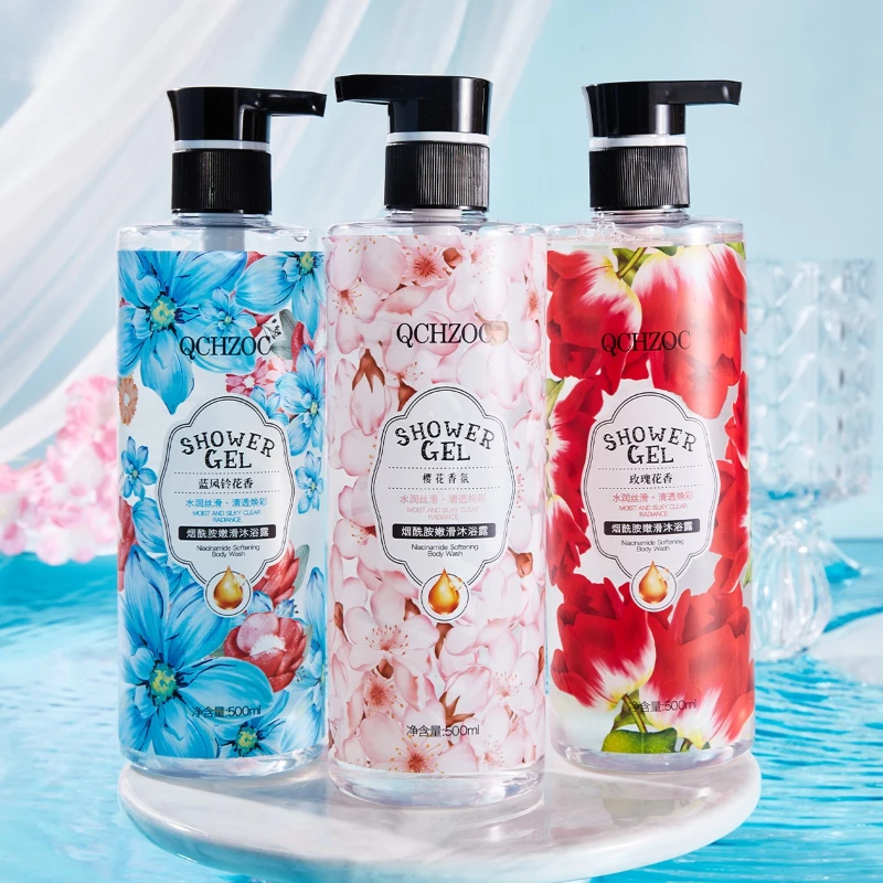 

Floral Series Niacinamide Brightening Moisturizing Body Lotion Bluebell Cherry Blossom Rose Scent 250ml