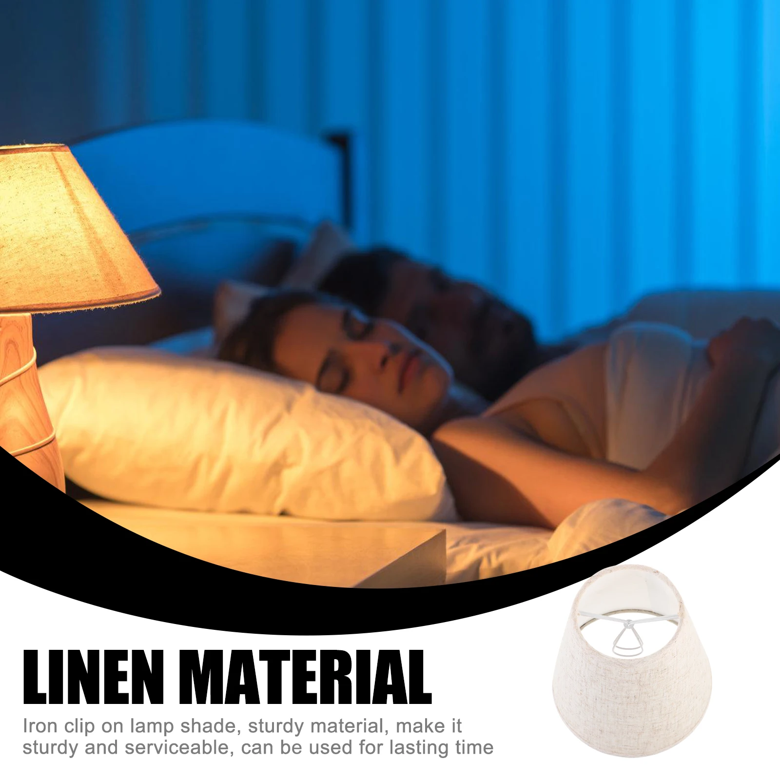 

Crystal Iron Clip On Lamp Shade, Fabric Hanging Pendant Light Cover, Replacement Shade For Bedroom Living Room Study, Lamp