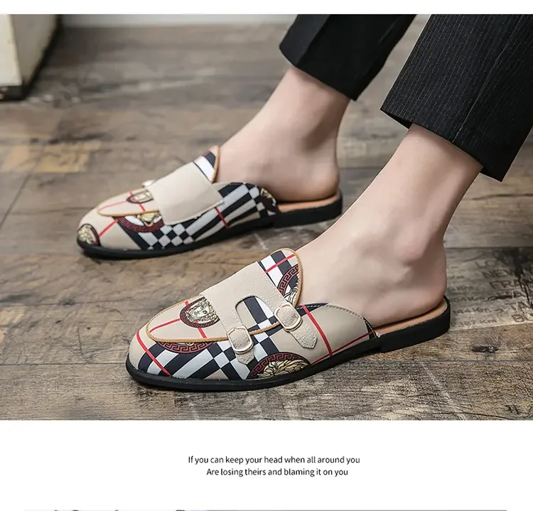 شباشب رجالي البغال أحذية بدون كعب سهلة الارتداء كاجوال بنصف أحذية بدون كعب صنادل رجالي بدون ظهر