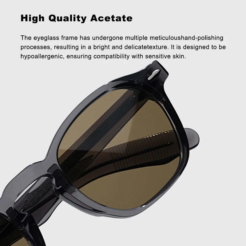 Designer Luxury Brand Sunglasses Men Acetate Handmade High Quality Sun Glasses Women Outdoor UV400 Protection Trendy Eyeglasses