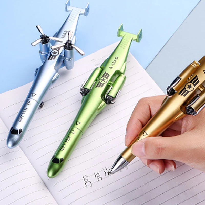 1pc Creative Helicopter Airplane Shape Gel Pen Student Writing Office Supplies Student Stationery Boy Gift