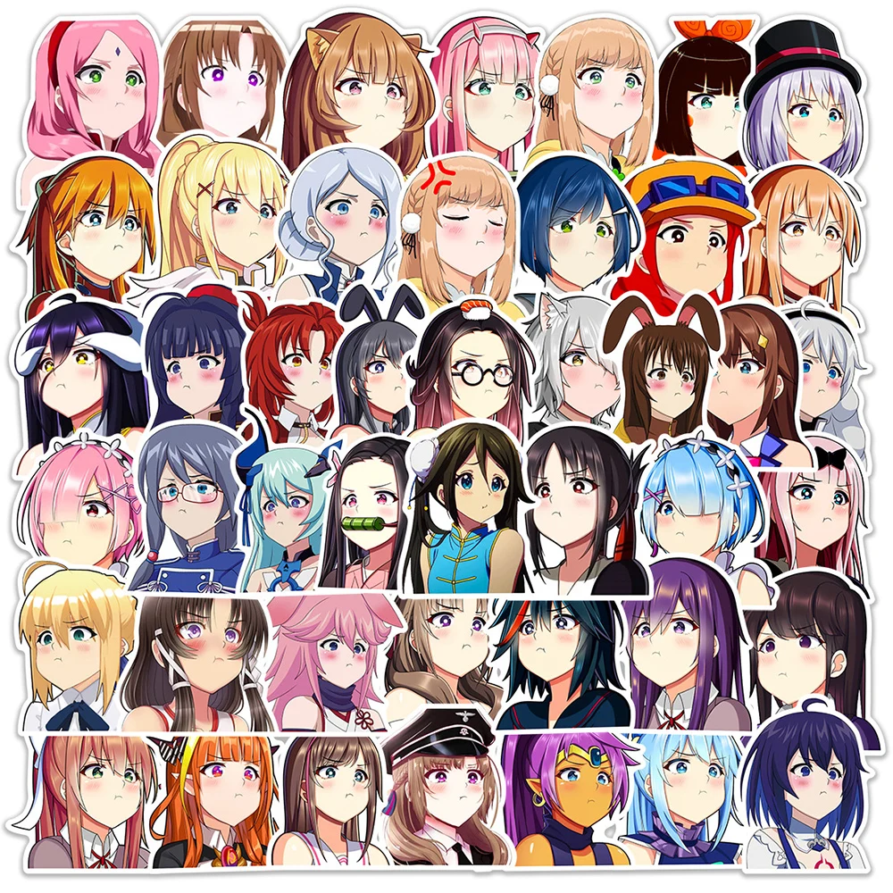 

10/30/50PCS Mix Cute Anime Girl Stickers Decals DIY Laptop Phone Diary Helmet Car Funny Graffiti Cartoon Sticker Decal Toy Gift