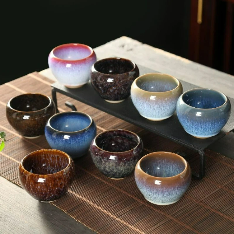Japanese Style Kiln Change Ceramic Teacup Creative Household Kung Fu Retro Water Mugs Drinkware Tableware Teaware Cup 180ML