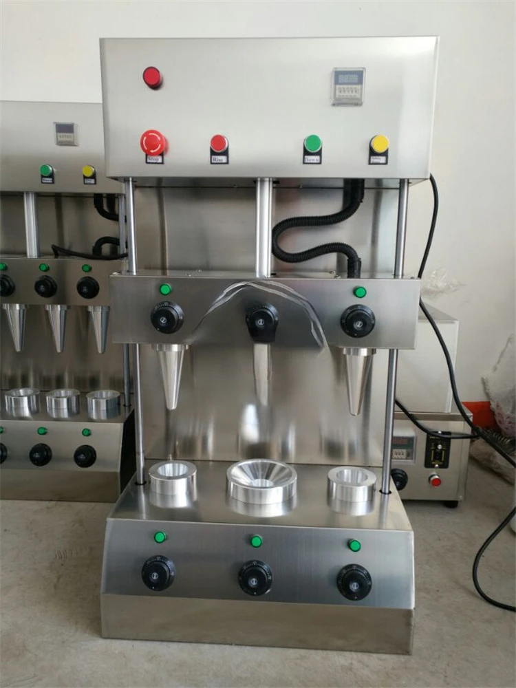 The factory price of pizza cone machine electric 3 cone pizza cone maker pizza oven for sale