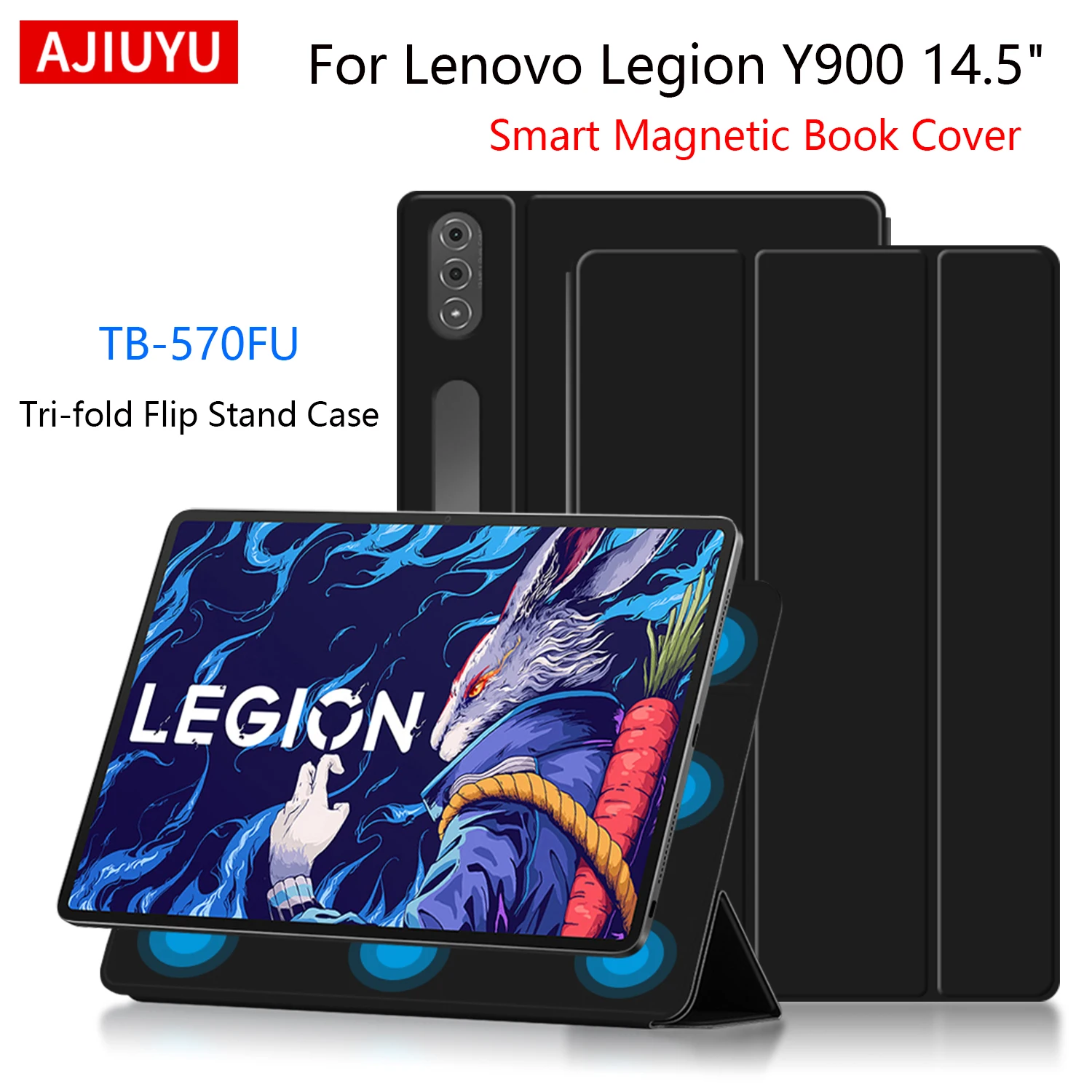 

AJIUYU для Lenovo LEGION Y900 TB-570FU чехол ультратонкий магнитный смарт-чехол для Legion y900 14,5-дюймовый планшет с автоматическим пробуждением