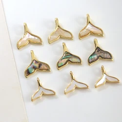 1pcs Electroplating Shell Fishtail Pendant Diy Handmade Jewelry Earrings Necklace Bracelet Accessories Material Charms