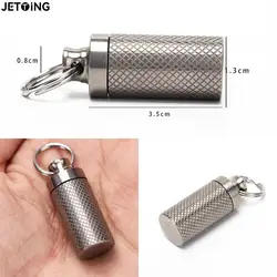Outdoor Waterproof Canister Titanium Alloy Waterproof Canister Medicine Seal Capsule Bottle Keyring Multi Tools