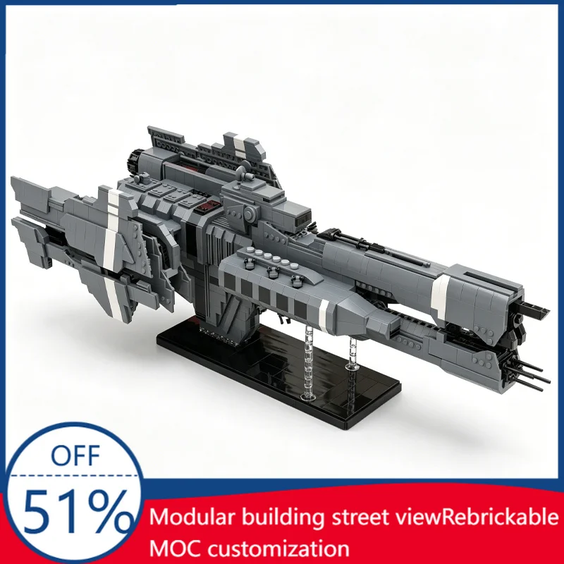 New 2935Pcs Unsc Paris Class Heavy Frigate V2 Spaceship Model Building Blocks Assembly Toy Gifts For Sci-Fi Fans And Collection