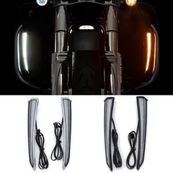2022 NEW Motorcycle LOWER FAIRING LIGHTS For Harley Touring Electra Glide Ultra Classic Street Glide FLHTCU Chrome