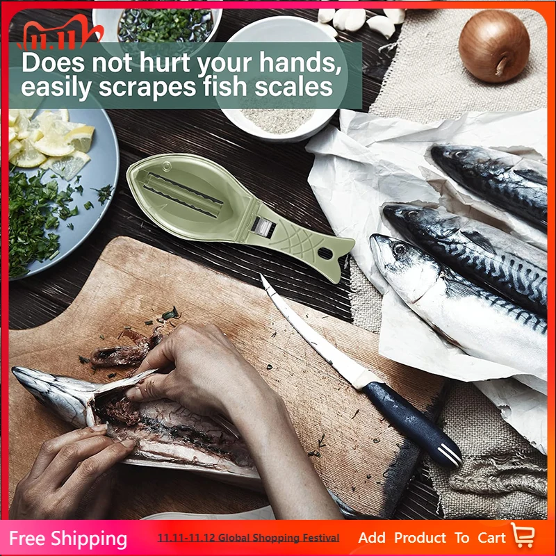 

1PC Fish Tools Fast Cleaning Fish Skin Plastic Fish Scales Brush Shaver Remover Cleaner Descaler Skinner Scaler Fishing Tools