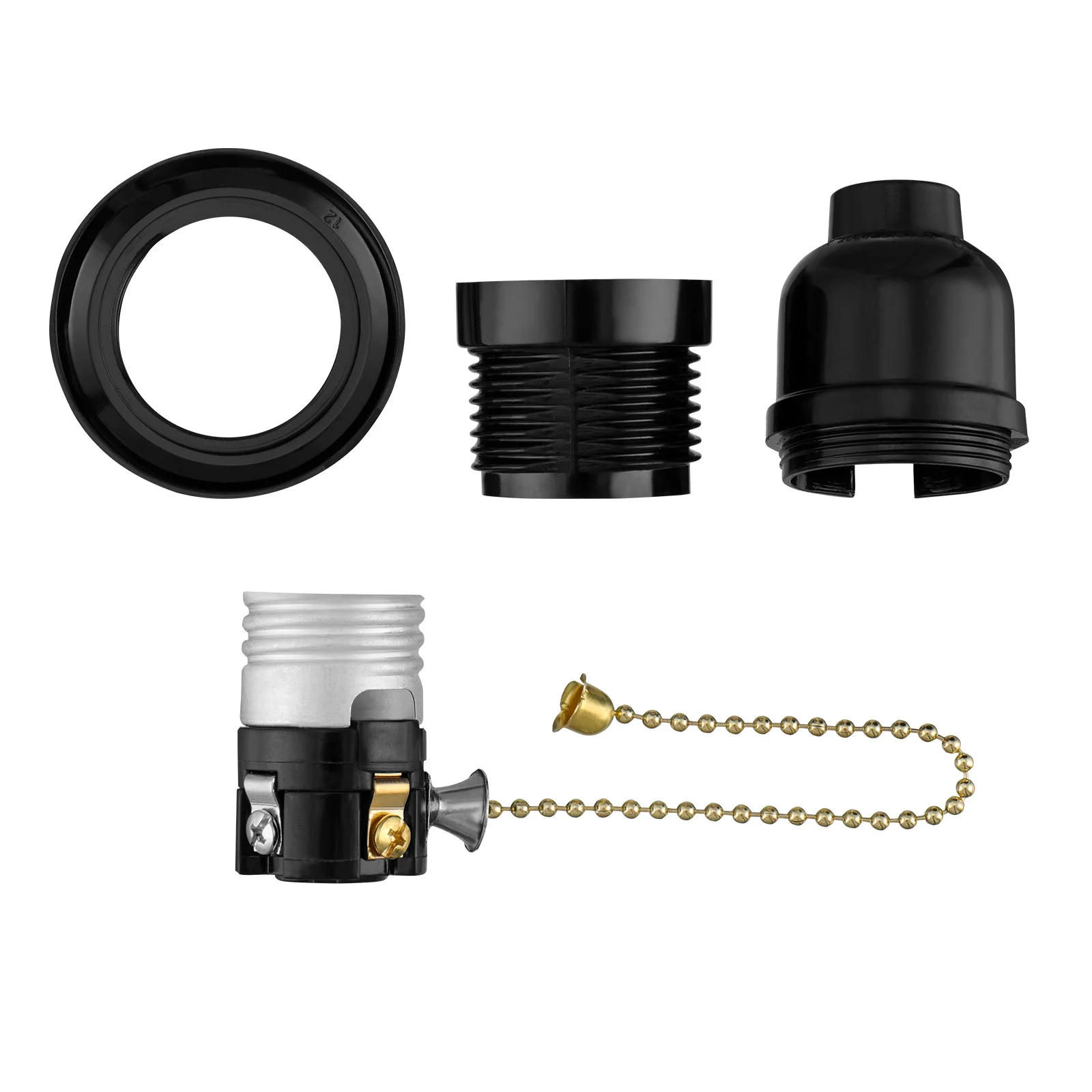 

2 шт. адаптер для цоколя лампы E27 пластиковый держатель лампы винтовая розетка вытяжной шнур переключатель для настольных люстр хрустальные лампы настенное освещение