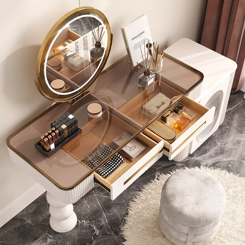 Designer Dressing Table Drawer Women Makeup Luxury Dressing Table Chair Bedroom White Vanitys Para Maquillaje Hotel Furniture