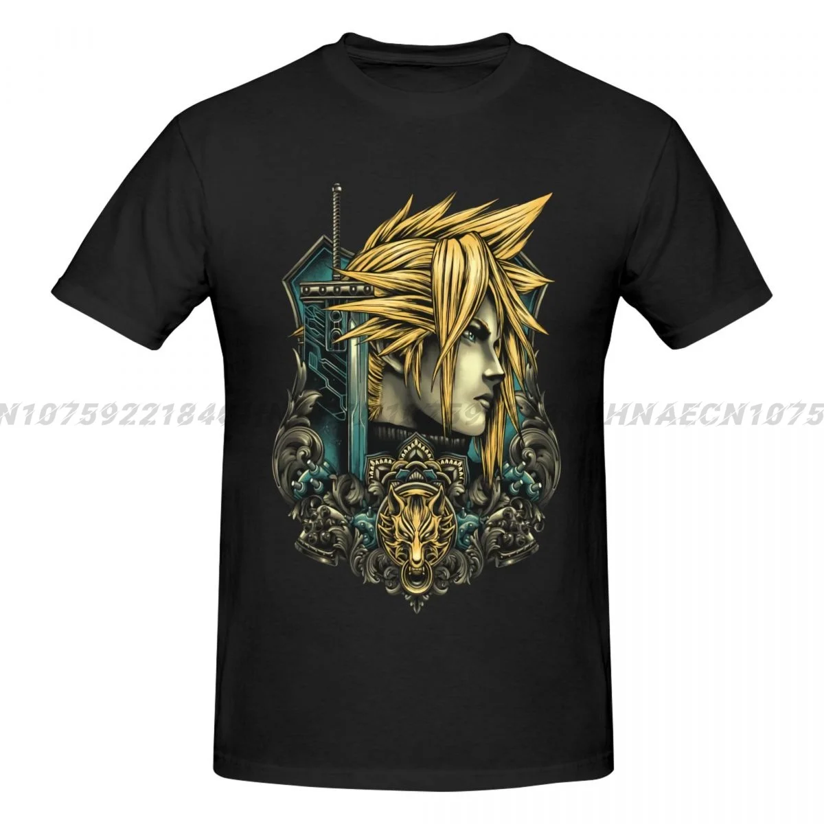 T Shirt Finally Fantasy Emblem Of The Mercenary Print Casual Short Sleeve Tees Unisex Gothic T Shirt