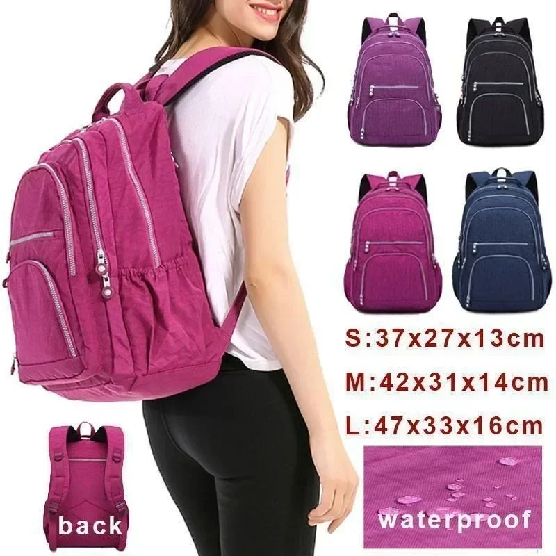 3 Sizes Backpack School Bag For Teenage Travel Backpacks Nylon Backpacks Casual Travel Laptop Bag For Men Women