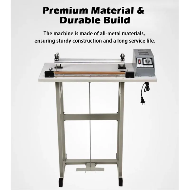 Fast PVC Shrink Film Plastic Bag Sealing and Cutting Machine 48/58CM Foot Operated Packaging and Sealing Machin Heat Bag Sealer