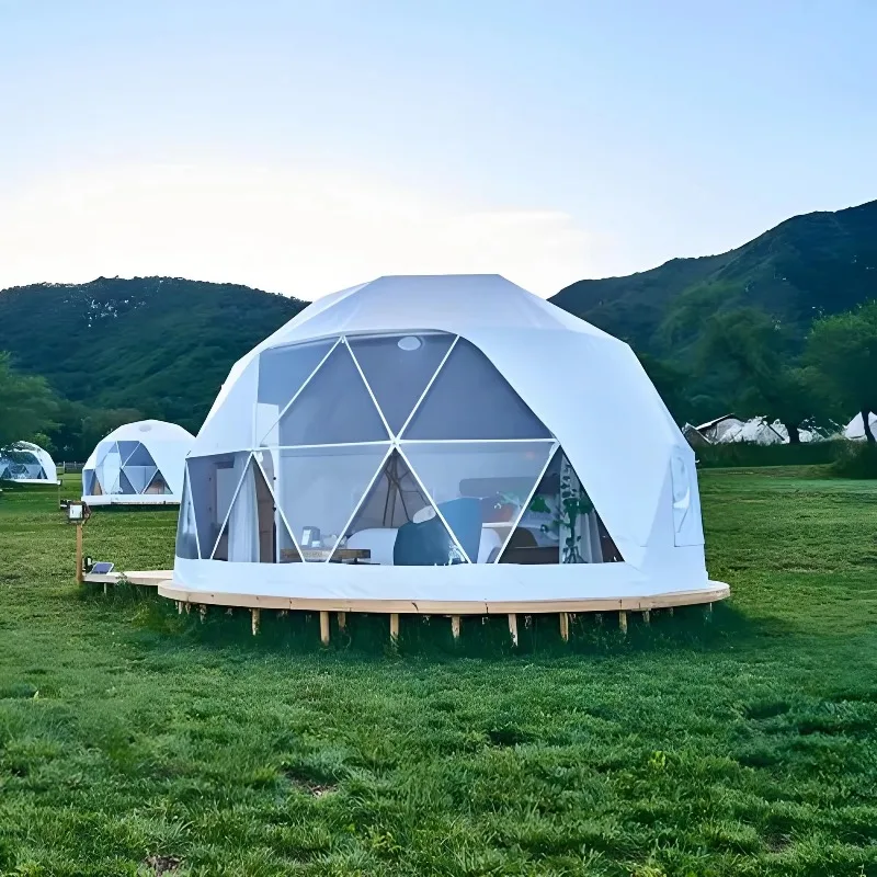 

【Popular】 Winter Outdoor Igloo Geodesic Glamping Clear Dome Tent for Winter Outdoor Adventures