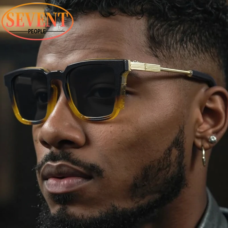 

Polarized Square Steampunk Sunglasses Men 2025 Luxury Brand Classic Punk Outdoor Driving Shades For Male Vintage Eyewear UV400