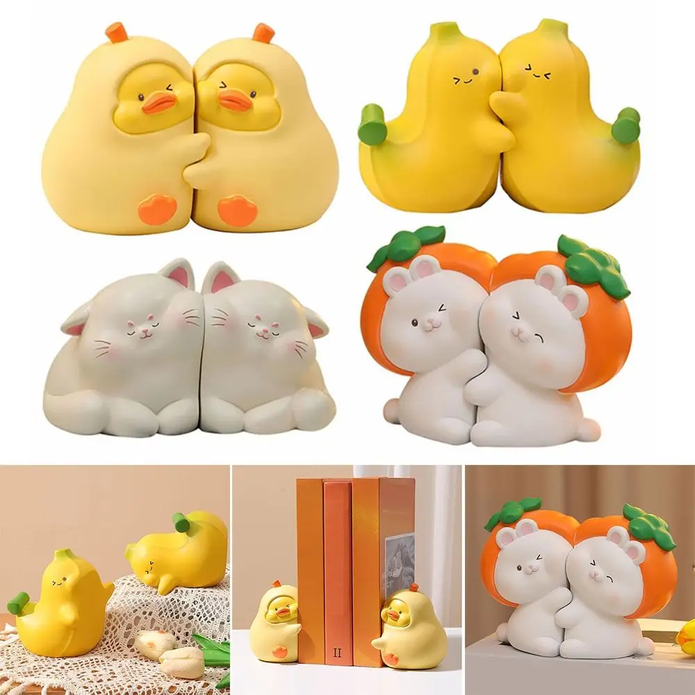 

1Pair High Quality Resin Resin Ornaments Cartoon Animals Creative Bookends Home Decoration Statues