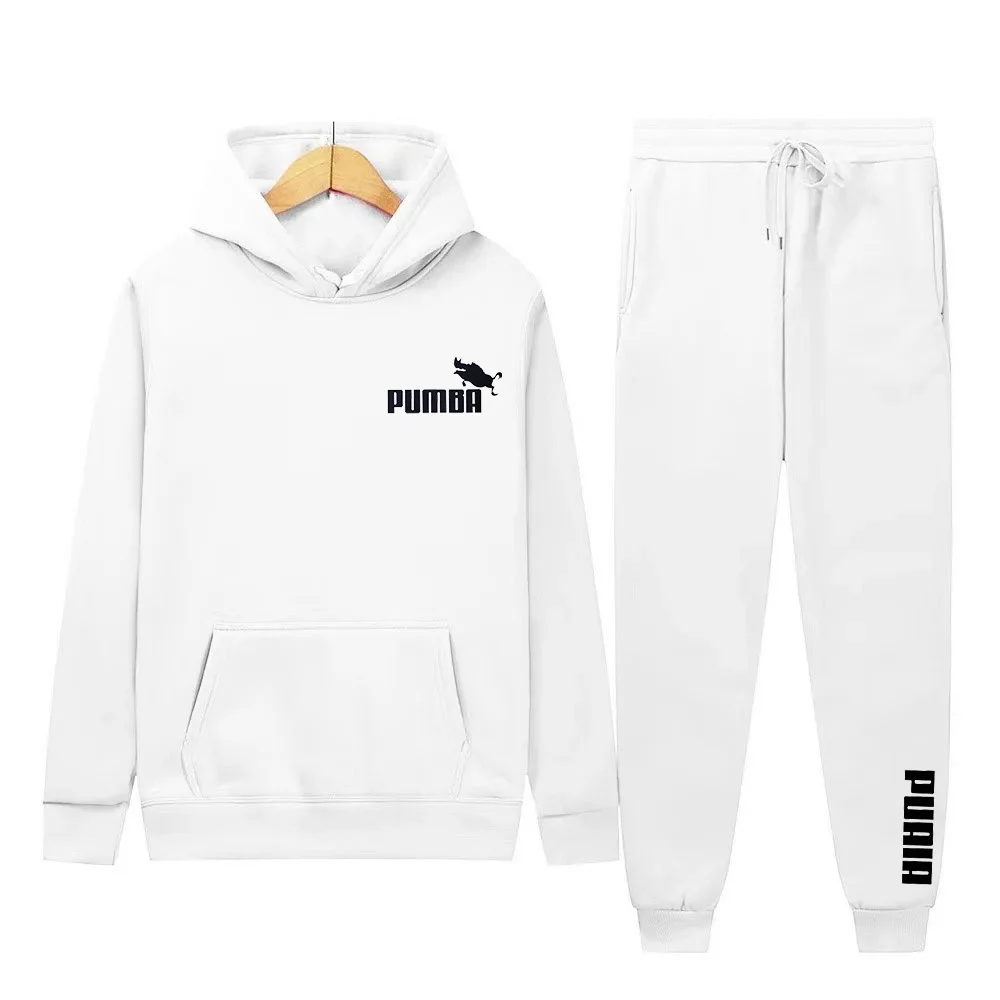 طقم هوديي كاجوال وسراويل كاجوال للرجال، طقم ملابس رياضية وسراويل رياضية للرجال والنساء، بدلة دافئة للخريف والشتاء للرجال #2