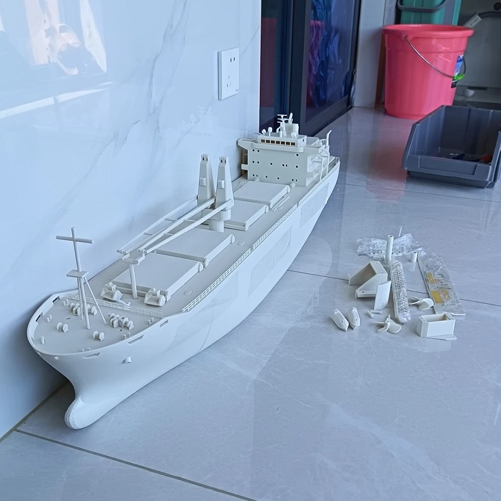 RC Boat 100cm Simulation Remote Control Bulk Cargo Boat 3D Printing RC Boat Model Kit Adult Toy