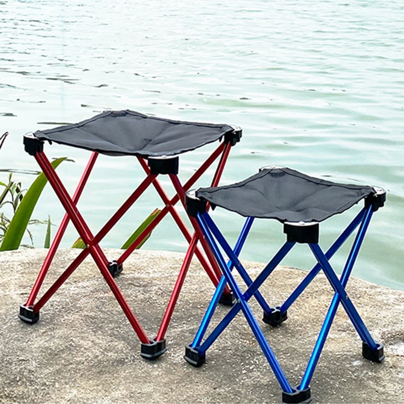 150KG 1680D Aluminum Alloy Thicken Bench Stool Mare Ultralight Outdoor Camping Picnic Fishing Small Chair Portable Folding Stool