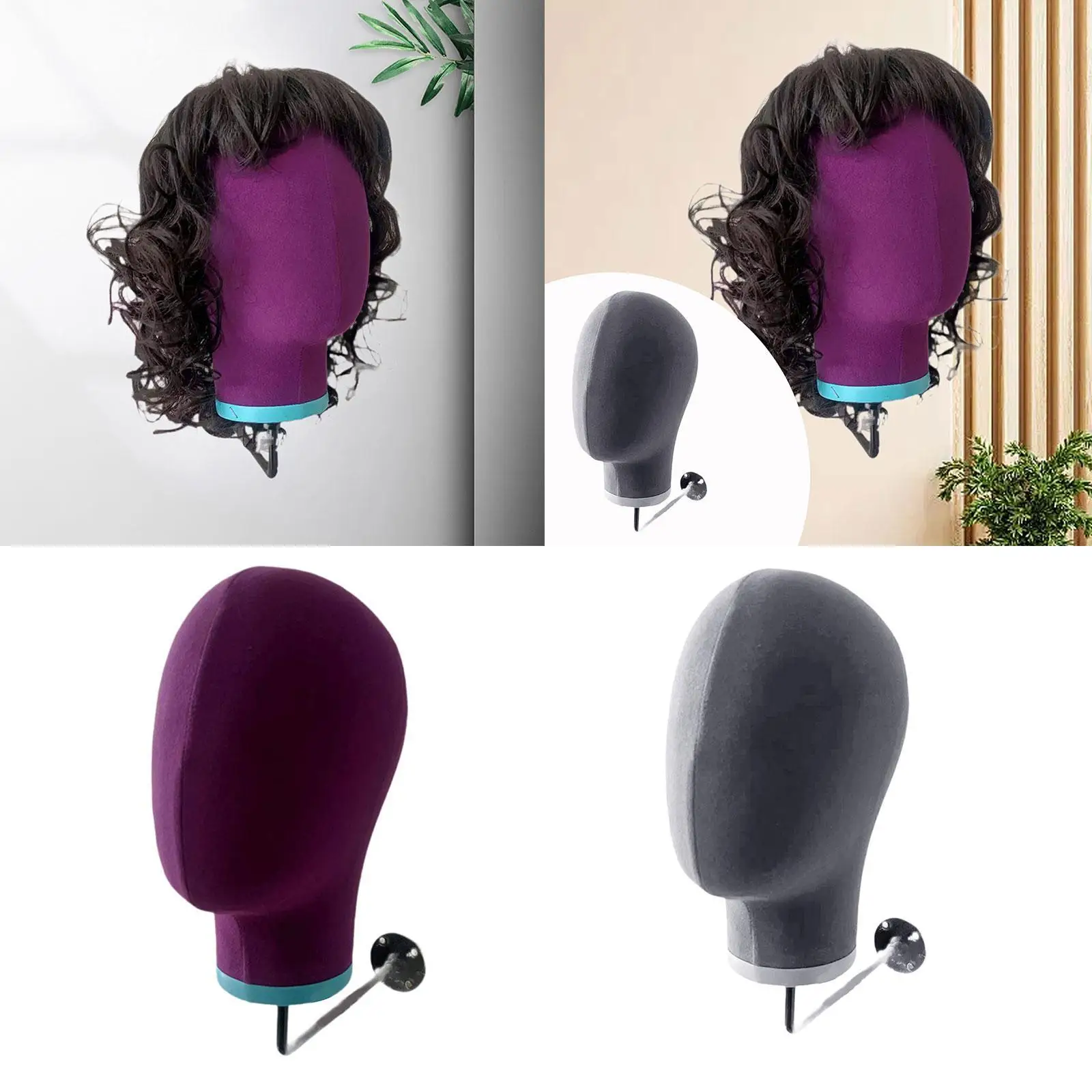 Mannequin Head 21inch Display Model Decor Versatile Wig Storage Hanger for Store Headband Hat Making Salon Headdress