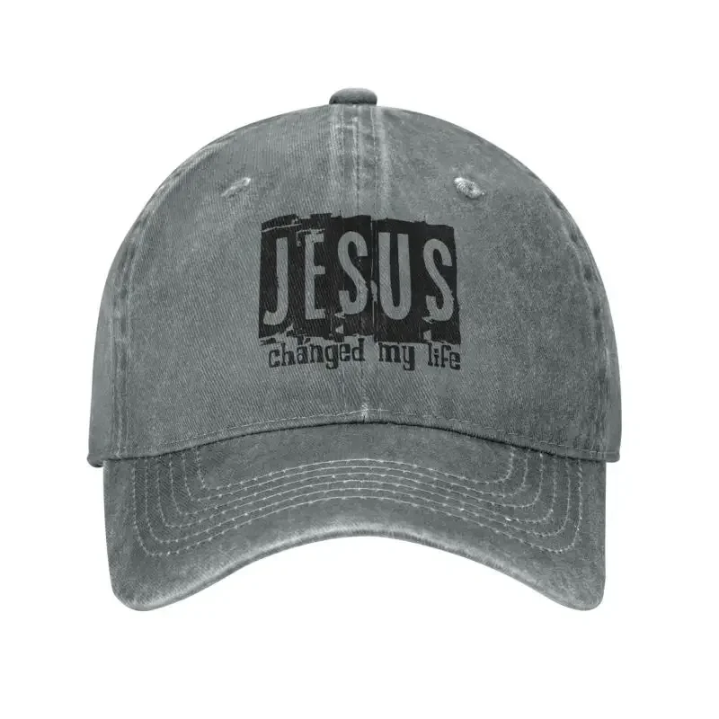 

Personalized Cotton Jesus Changed My Life Baseball Cap Men Women Adjustable Dad Hat Outdoor