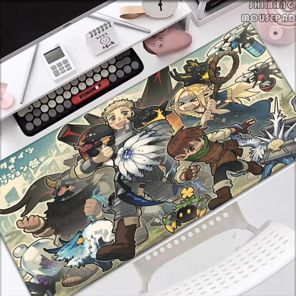 Delicious in Dungeon For PC Large MousePads Desk Gaming Mouse Pad Stitched Edges Non-Slip Rubber Base Extended