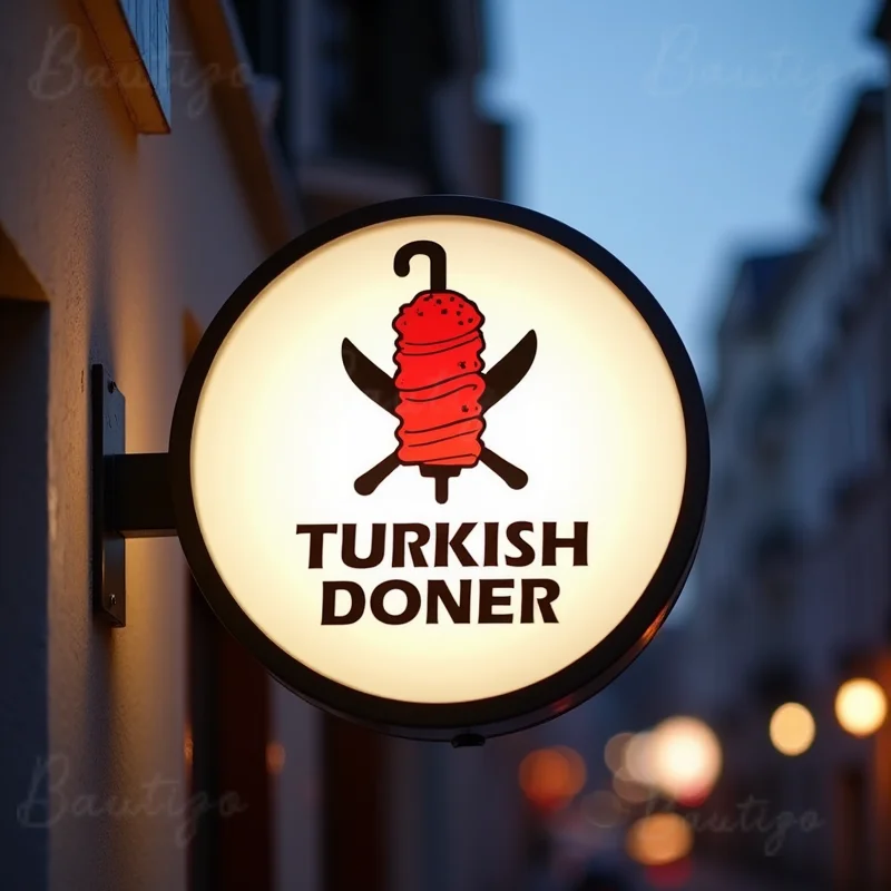 Custom Round LED Light Box for Pet Stores Waterproof Acrylic Double Sided Animal Theme Business Sign Wall Mounted Display