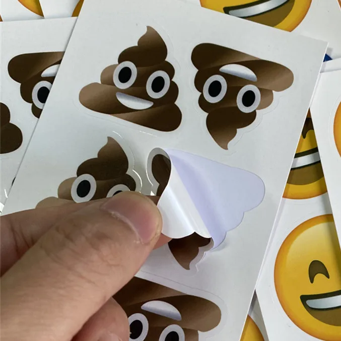 

100pcs Spoof Poop Stickers fuuny Waterproof Sticker for Laptap Phone Book DIY decoration