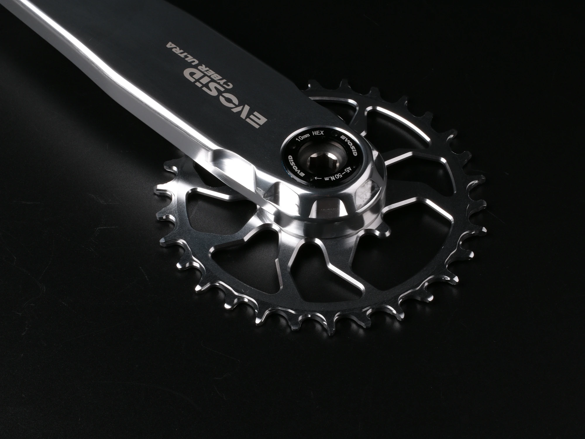 EVOSID MTB Fahrrad-Kurbelgarnitur 160165/170mm 3-Bolzen-Direktmontage AL Ultraleicht Mountainbike-Kurbel Kettenblatt 30-38T CNC für DH AM XC – Detail 4