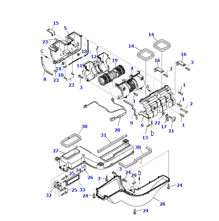 561-07-8120 1 HD785-7 Blower Intake Assembly Air Conditioning Device Original Custom Wholesale Machinery Parts