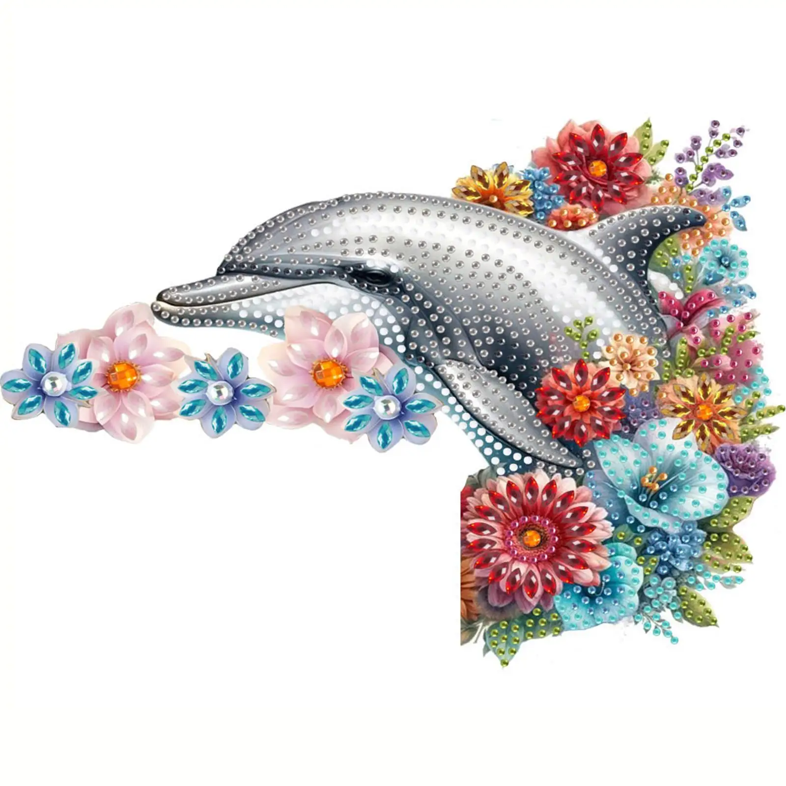 

Дельфин 2D плоская алмазная живопись дверной угловой знак DIY украшение дверной рамы