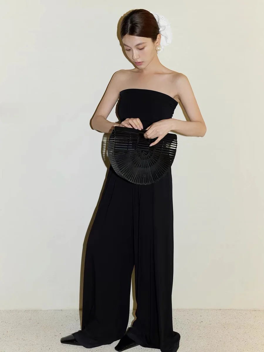 

Новые летние женские брюки Ele Bla-Piece Rer: облегающие, сексуальные, с высокой талией, широкими штанинами, для офиса, производство Китай