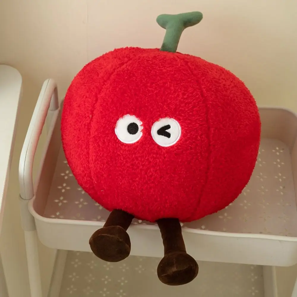 Soft Material Cherry Pillow Huggable Texture Human Figured Fruit With Legs Cute Design Cherry Pendants Lovely Decorations