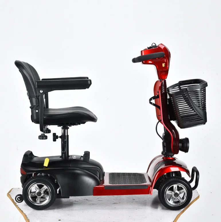 Folding Mobility Scooter para Idosos, Deficientes para Idosos, Viagem, Elétrica, Deficientes, 4 Rodas