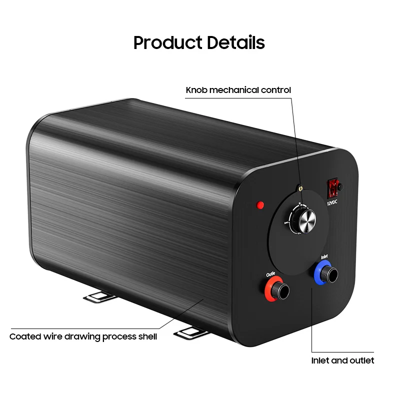 デュアルパワー 12V 220V 10L 15L 20L 30L ボイラータンク式電気温水器 キャンピングカー/RV/キャラバン用