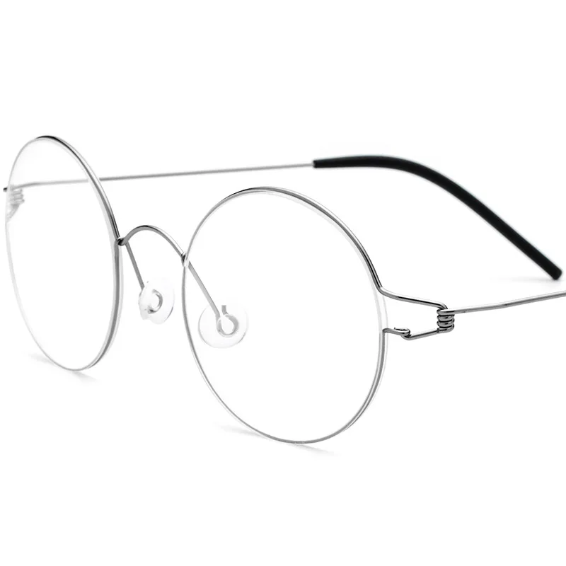 EYORA No Any Screw Ultralight Round Alloy Reading Glasses Anti Blue Ray Myopia and Hyperopia Photochromic Prescription Eyewear